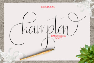 Hampten: Elevating Design with Swashy Calligraphy