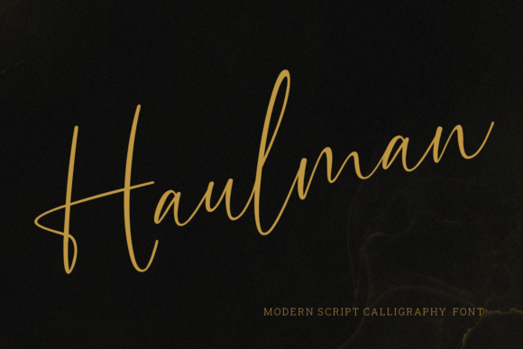 Haulman: A Script Font for Elegant Visual Design