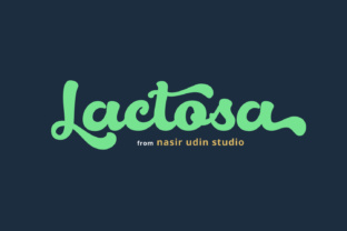 Lactosa: A Bold Script Font for Dynamic Designs
