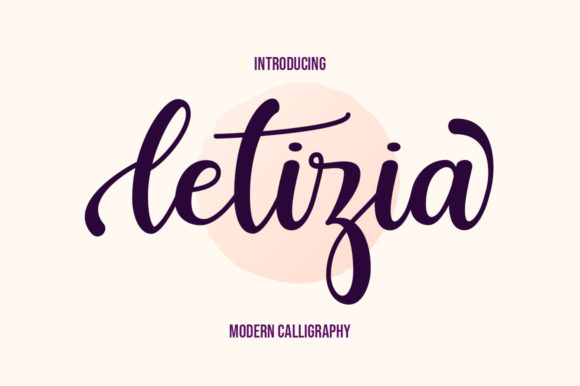 Letizia: A Modern Calligraphy Font for Elegant Design