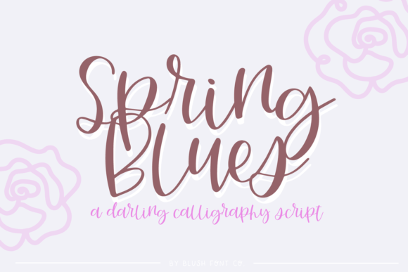 Spring Blues: A Script Font for Joyful Design